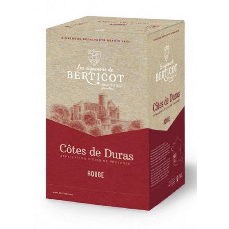 Les Vignerons De Berticot Cotes De Duras - Bib 5 Litres | French Wine